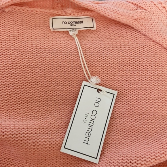 NWT No Comment Ladies Knit Peach Cardigan Sweater - Picture 4 of 5